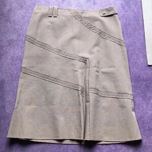 Chattawak Skirt Designer Cotton Dark Green 10 Paris France New NWOT